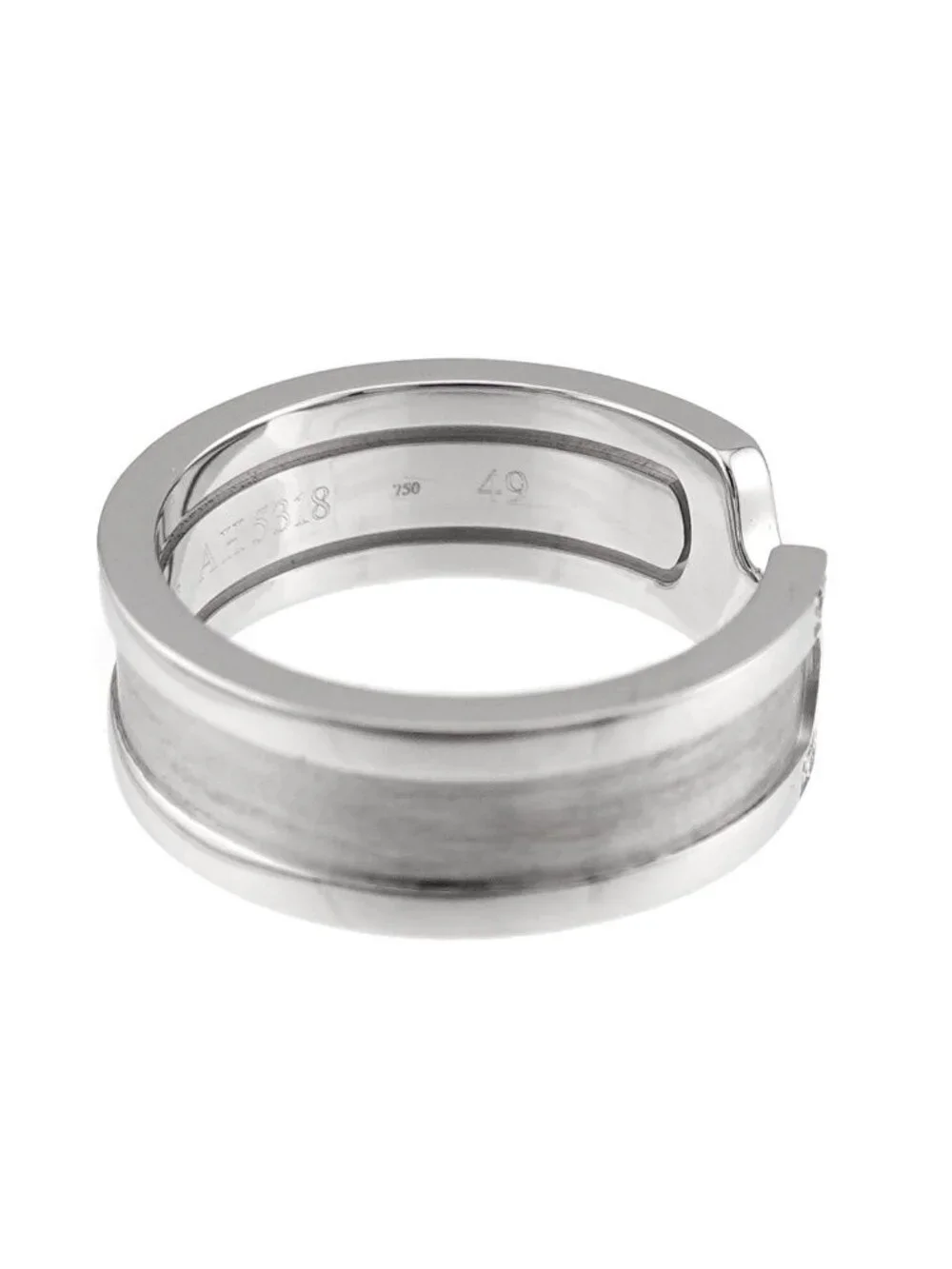 Cartier C2 Small SM 49 Ring Diamond 18K White Gold 2C